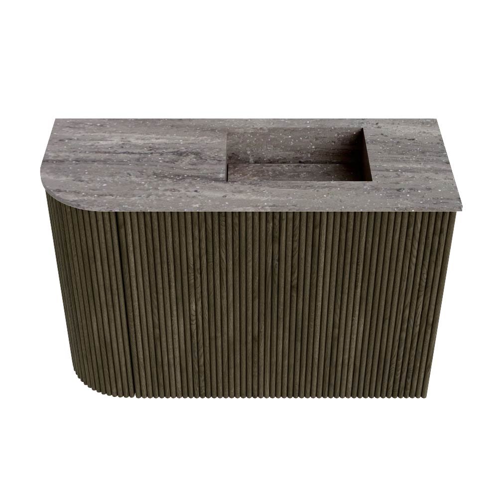 Mondiaz Toiletmeubel Joya Dlux Shadow - 61.6 cm - Wastafel FAYE Saba - Zonder kraangat(en) - Solid Surface - Met spoelbak Rechts - Afbeelding 7