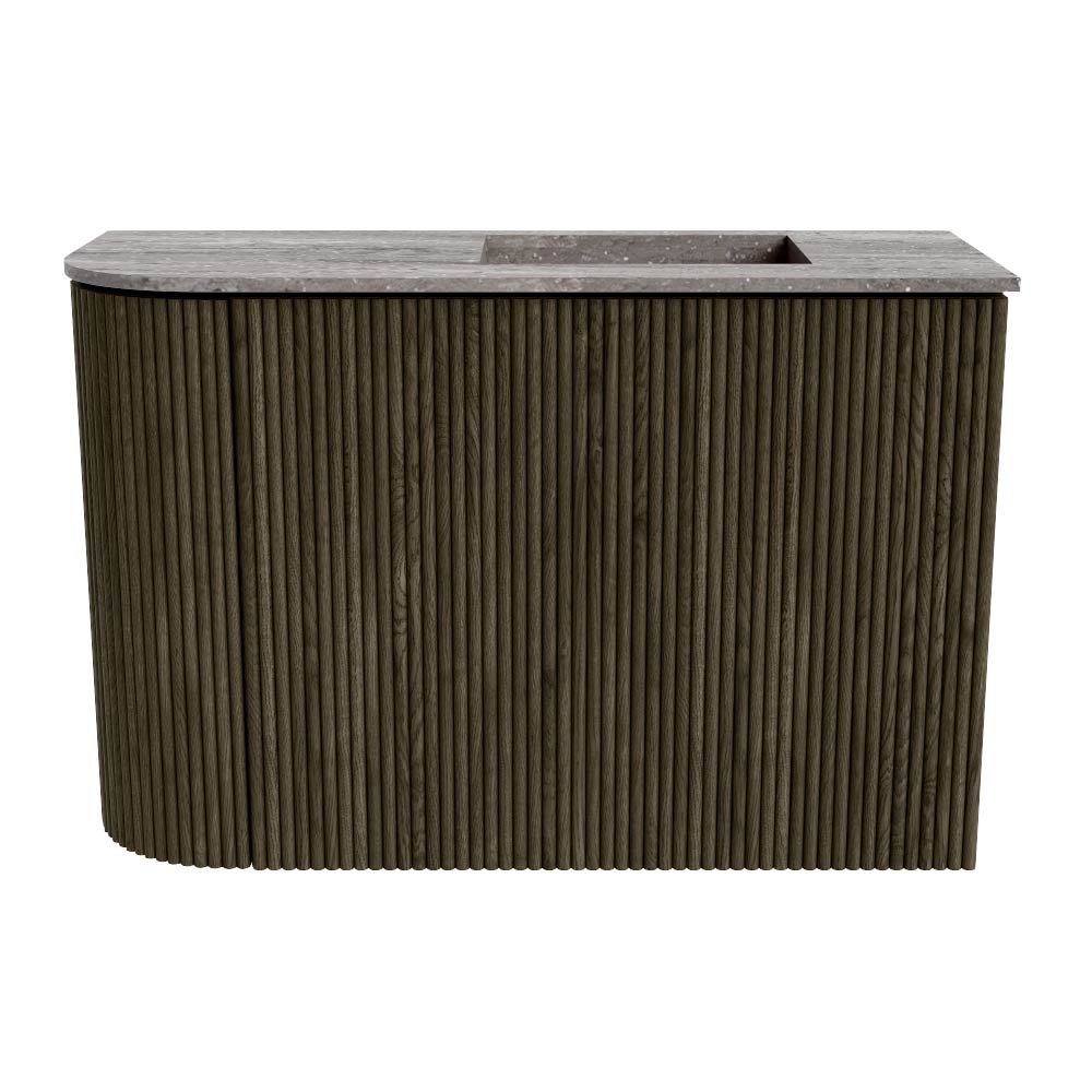 Mondiaz Toiletmeubel Joya Dlux Shadow - 61.6 cm - Wastafel FAYE Saba - Zonder kraangat(en) - Solid Surface - Met spoelbak Rechts - Afbeelding 8