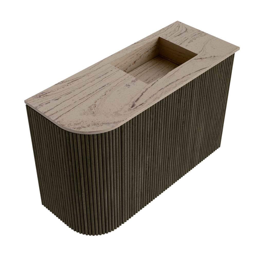 Mondiaz Toiletmeubel Joya Dlux Shadow - 61.6 cm - Wastafel FAYE Arena - 1 kraangat - Solid Surface - Met spoelbak Rechts - Afbeelding 6