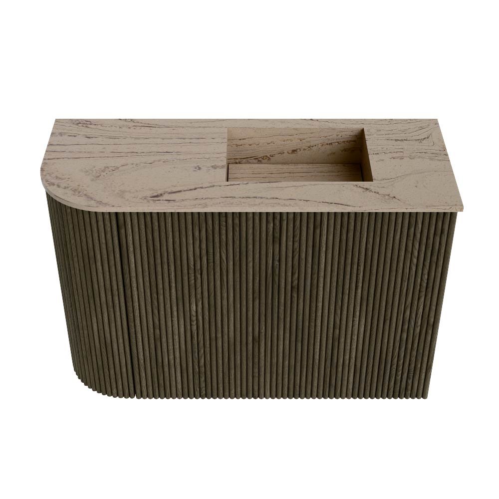 Mondiaz Toiletmeubel Joya Dlux Shadow - 61.6 cm - Wastafel FAYE Arena - 1 kraangat - Solid Surface - Met spoelbak Rechts - Afbeelding 7