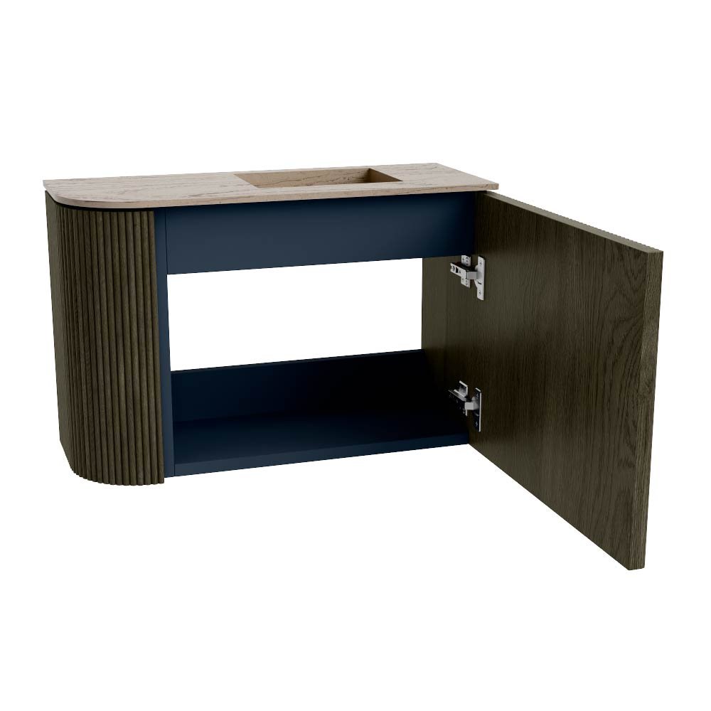 Mondiaz Toiletmeubel Joya Dlux Shadow - 61.6 cm - Wastafel FAYE Arena - 1 kraangat - Solid Surface - Met spoelbak Rechts - Afbeelding 9