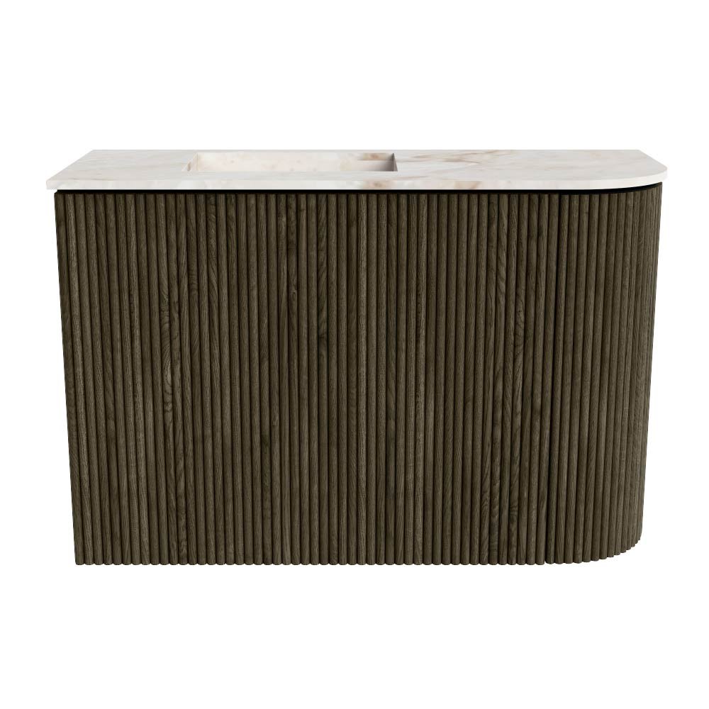Mondiaz Toiletmeubel Joya Dlux Shadow - 61.6 cm - Wastafel FAYE Frappe - 1 kraangat - Solid Surface - Met spoelbak Links - Afbeelding 8