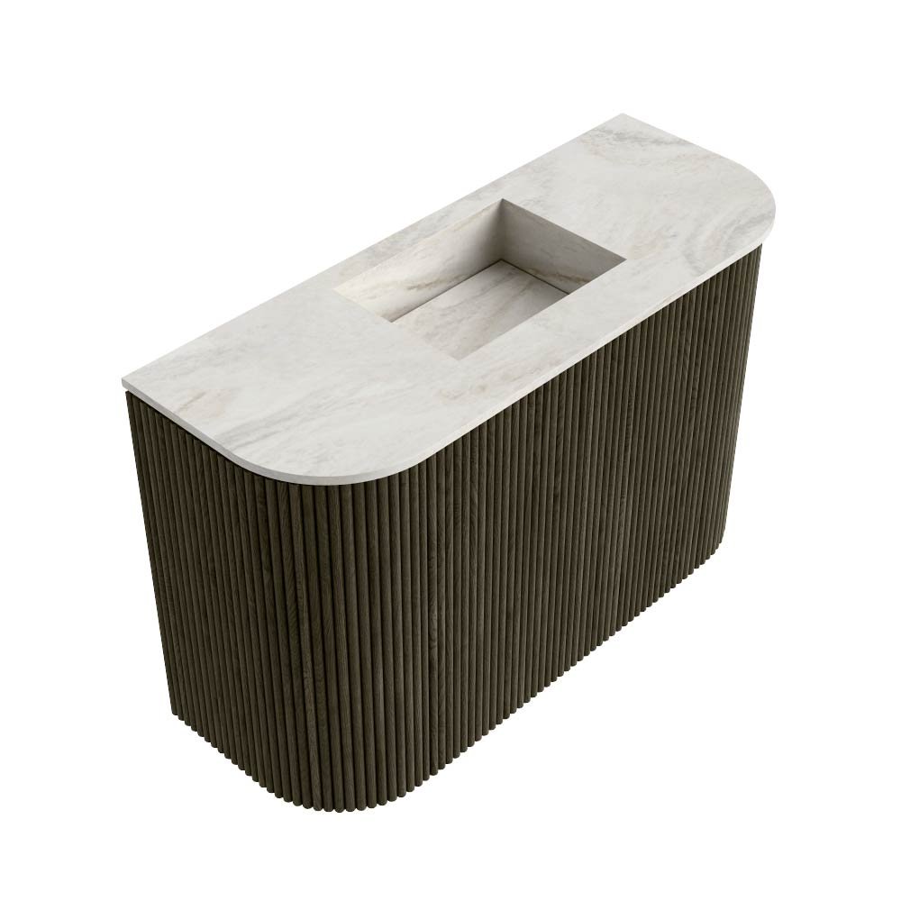 Mondiaz Toiletmeubel Joya Dlux Shadow - 63.2 cm - Wastafel FAYE Ostra - Zonder kraangat(en) - Solid Surface - Met spoelbak Midden - Afbeelding 6