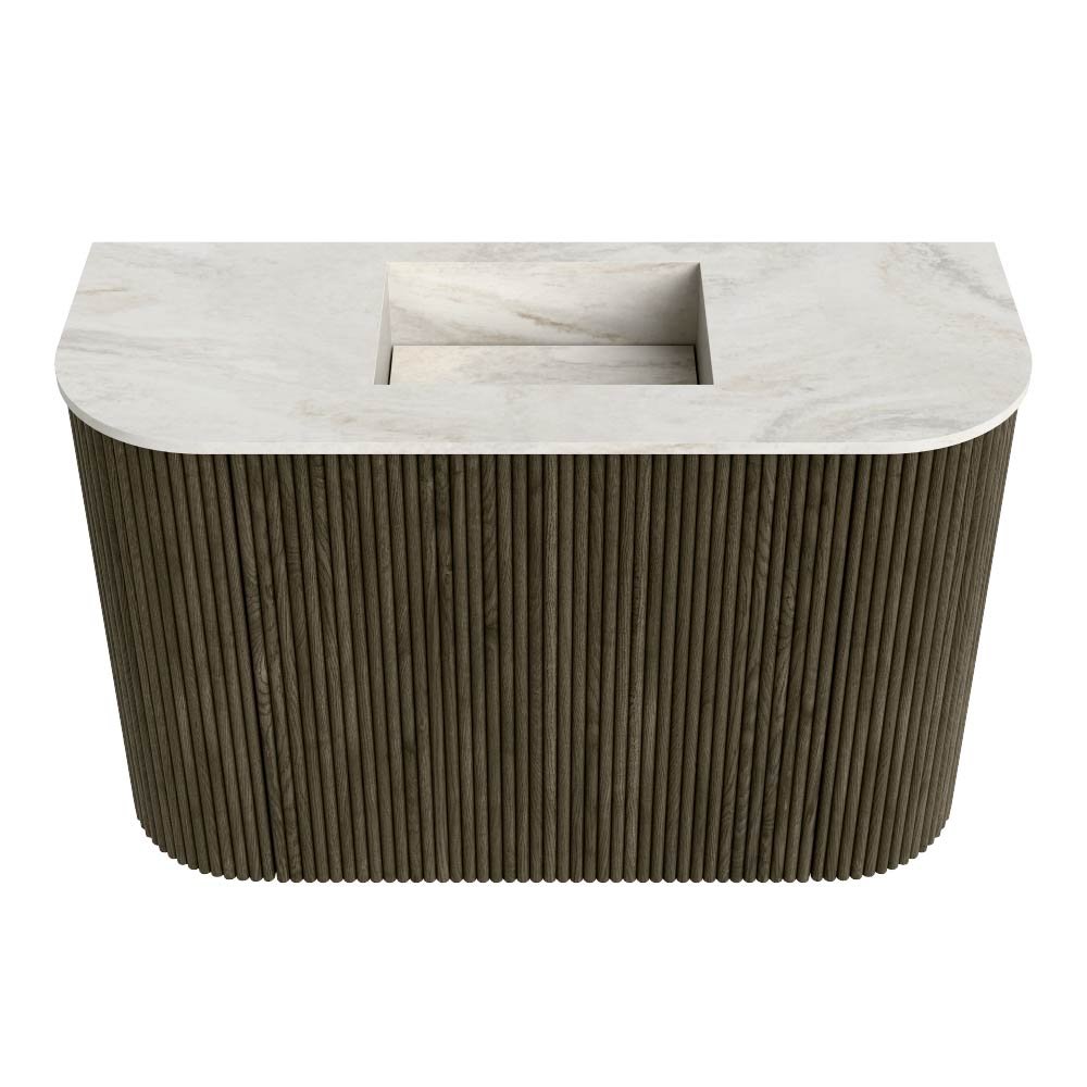 Mondiaz Toiletmeubel Joya Dlux Shadow - 63.2 cm - Wastafel FAYE Ostra - Zonder kraangat(en) - Solid Surface - Met spoelbak Midden - Afbeelding 7