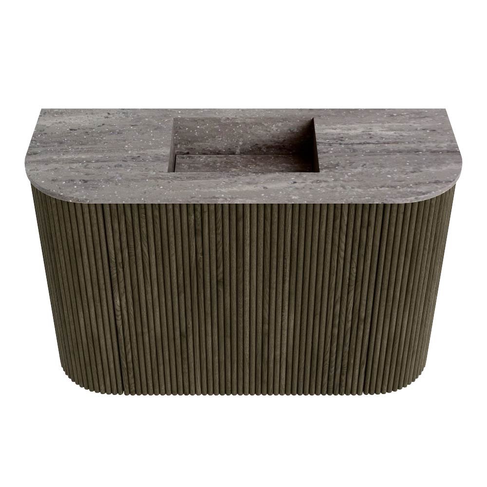 Mondiaz Toiletmeubel Joya Dlux Shadow - 63.2 cm - Wastafel FAYE Saba - Zonder kraangat(en) - Solid Surface - Met spoelbak Midden - Afbeelding 7