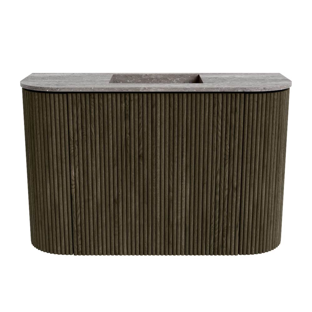 Mondiaz Toiletmeubel Joya Dlux Shadow - 63.2 cm - Wastafel FAYE Saba - Zonder kraangat(en) - Solid Surface - Met spoelbak Midden - Afbeelding 8