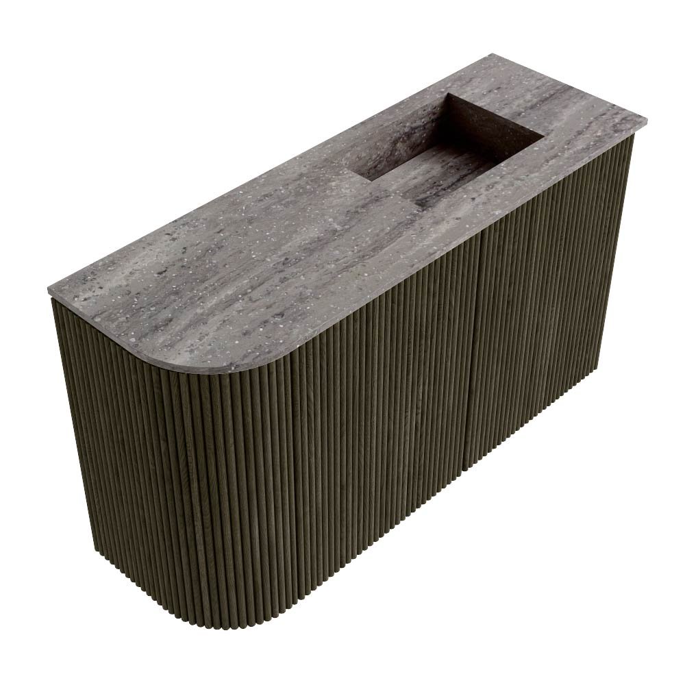 Mondiaz Toiletmeubel Joya Dlux Shadow - 71.6 cm - Wastafel FAYE Saba - Zonder kraangat(en) - Solid Surface - Met spoelbak Rechts - Afbeelding 6