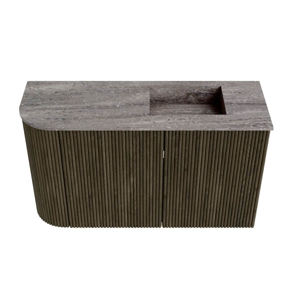 Mondiaz Toiletmeubel Joya Dlux Shadow - 71.6 cm - Wastafel FAYE Saba - Zonder kraangat(en) - Solid Surface - Met spoelbak Rechts - Afbeelding 7