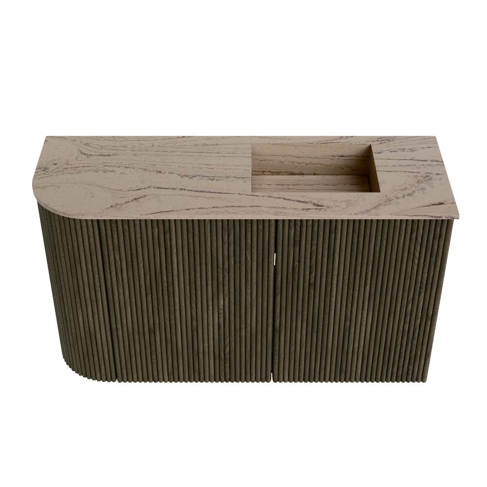 Mondiaz Toiletmeubel Joya Dlux Shadow - 71.6 cm - Wastafel FAYE Arena - 1 kraangat - Solid Surface - Met spoelbak Rechts - Afbeelding 7