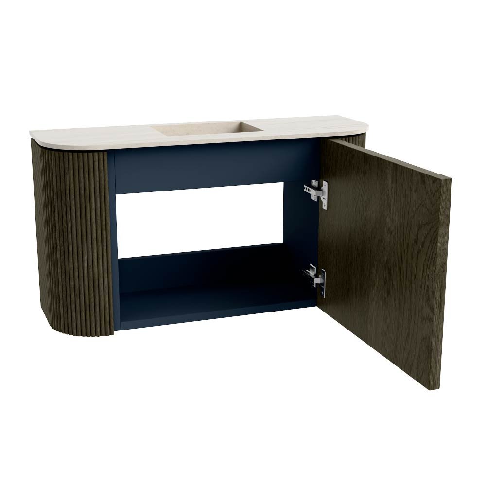 Mondiaz Toiletmeubel Joya Dlux Shadow - 73.2 cm - Wastafel FAYE Meli - Zonder kraangat(en) - Solid Surface - Met spoelbak Midden - Afbeelding 9