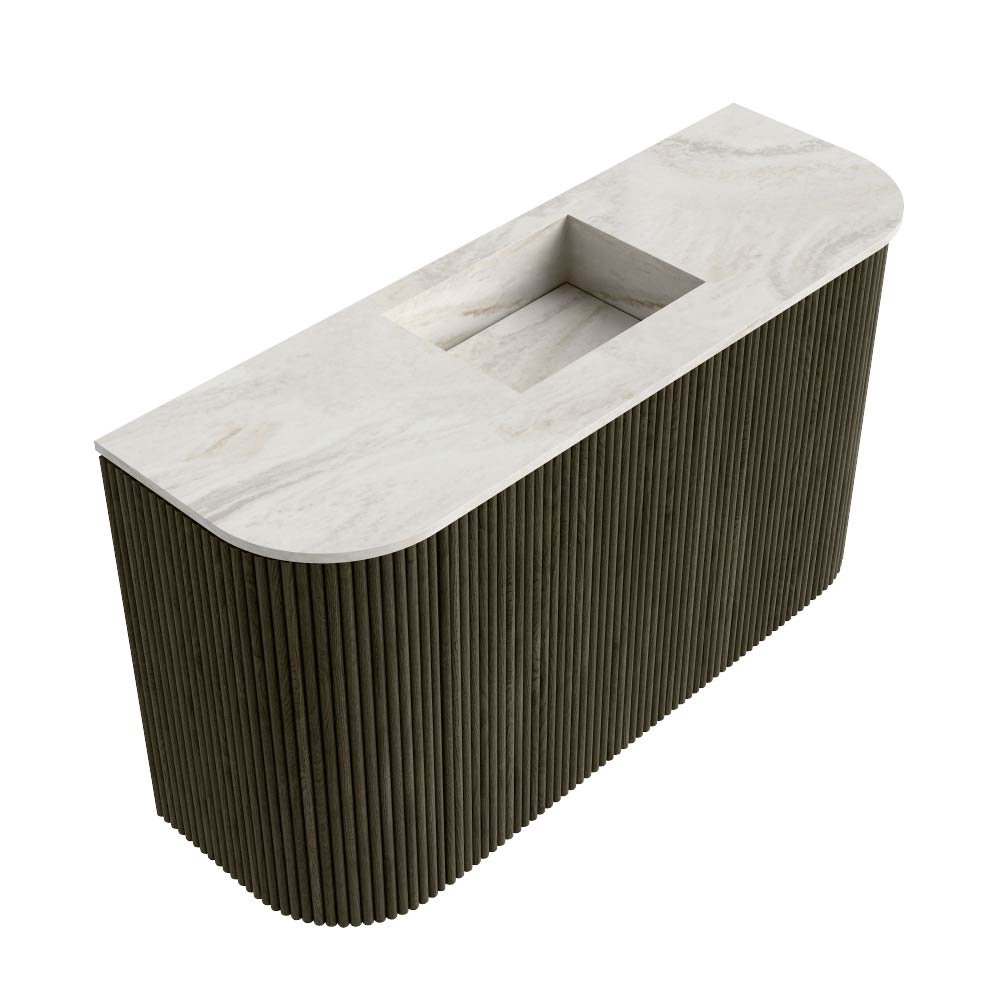 Mondiaz Toiletmeubel Joya Dlux Shadow - 73.2 cm - Wastafel FAYE Ostra - Zonder kraangat(en) - Solid Surface - Met spoelbak Midden - Afbeelding 6