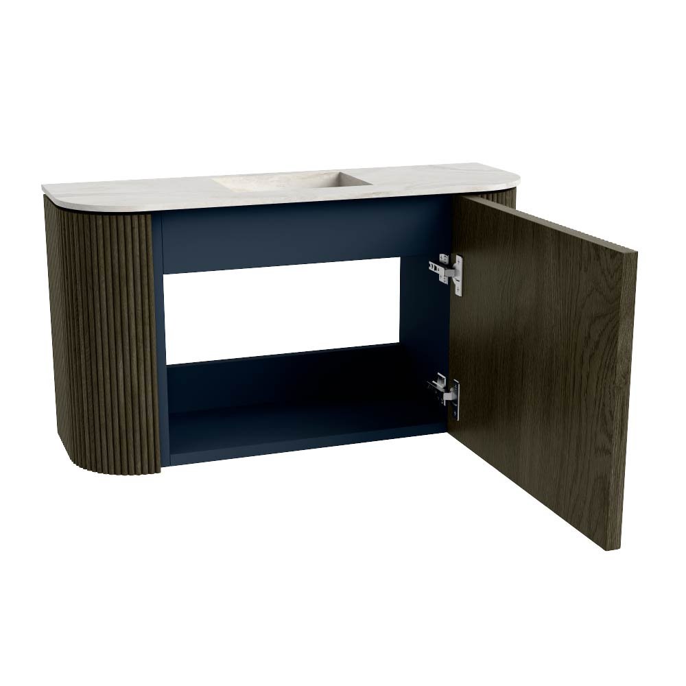 Mondiaz Toiletmeubel Joya Dlux Shadow - 73.2 cm - Wastafel FAYE Ostra - Zonder kraangat(en) - Solid Surface - Met spoelbak Midden - Afbeelding 9