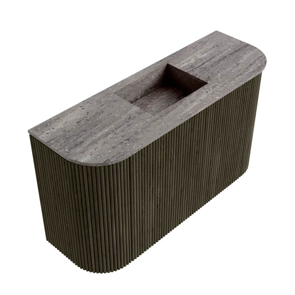 Mondiaz Toiletmeubel Joya Dlux Shadow - 73.2 cm - Wastafel FAYE Saba - Zonder kraangat(en) - Solid Surface - Met spoelbak Midden - Afbeelding 6