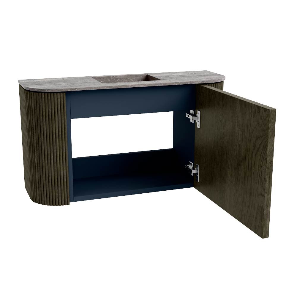 Mondiaz Toiletmeubel Joya Dlux Shadow - 73.2 cm - Wastafel FAYE Saba - Zonder kraangat(en) - Solid Surface - Met spoelbak Midden - Afbeelding 9