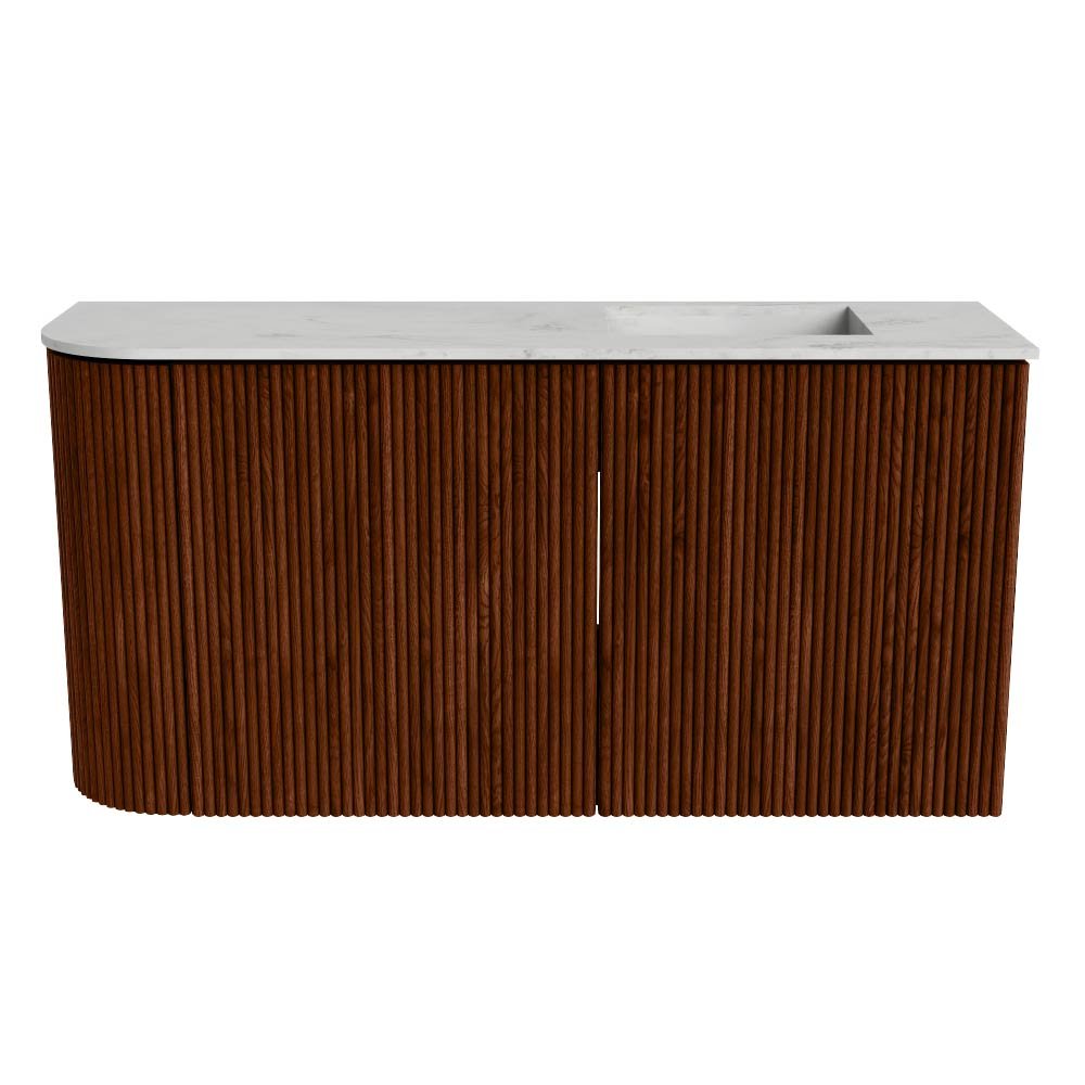 Mondiaz Toiletmeubel Joya Dlux Ruby - 81.6 cm - Wastafel FAYE Opalo - Zonder kraangat(en) - Solid Surface - Met spoelbak Rechts - Afbeelding 8