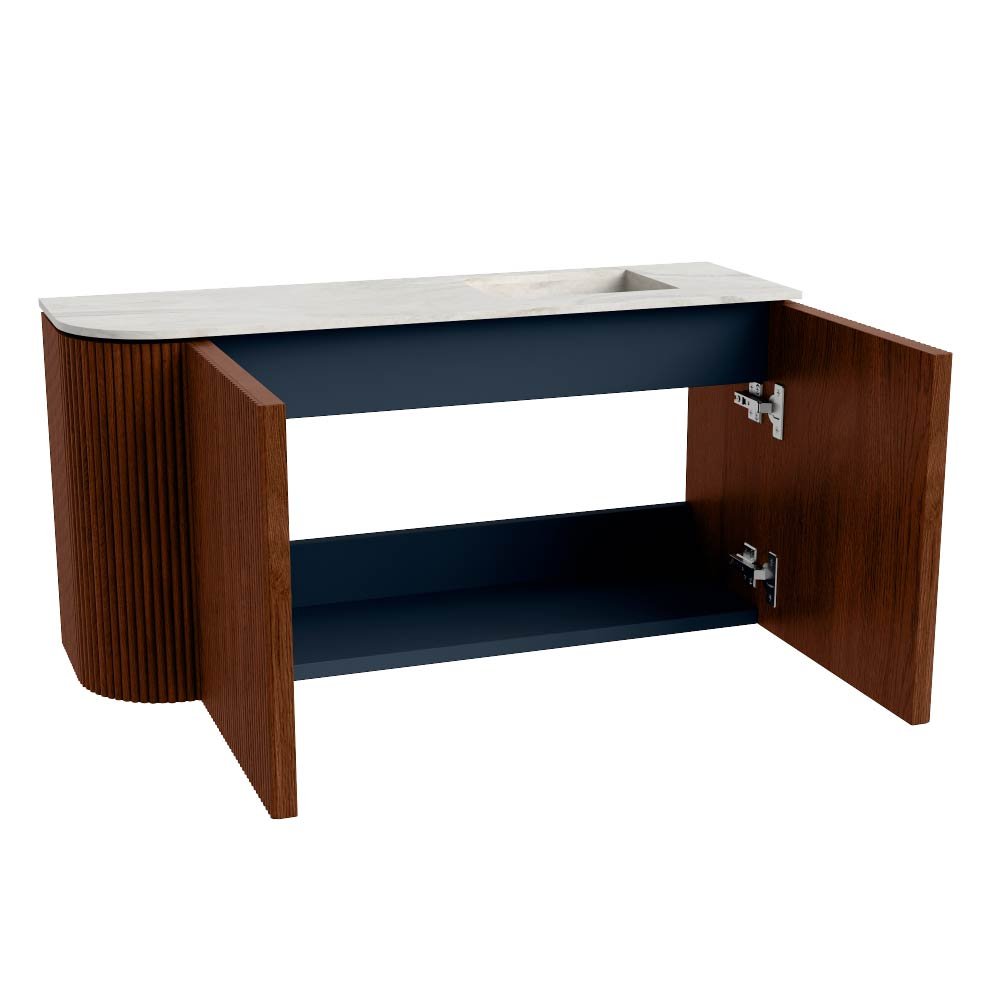 Mondiaz Toiletmeubel Joya Dlux Ruby - 81.6 cm - Wastafel FAYE Opalo - Zonder kraangat(en) - Solid Surface - Met spoelbak Rechts - Afbeelding 9