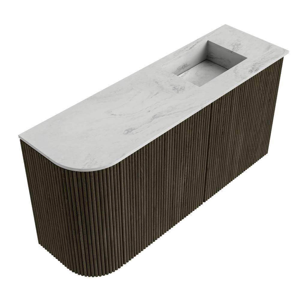 Mondiaz Toiletmeubel Joya Dlux Shadow - 81.6 cm - Wastafel FAYE Opalo - 1 kraangat - Solid Surface - Met spoelbak Rechts - Afbeelding 6