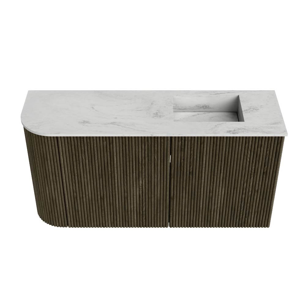 Mondiaz Toiletmeubel Joya Dlux Shadow - 81.6 cm - Wastafel FAYE Opalo - 1 kraangat - Solid Surface - Met spoelbak Rechts - Afbeelding 7