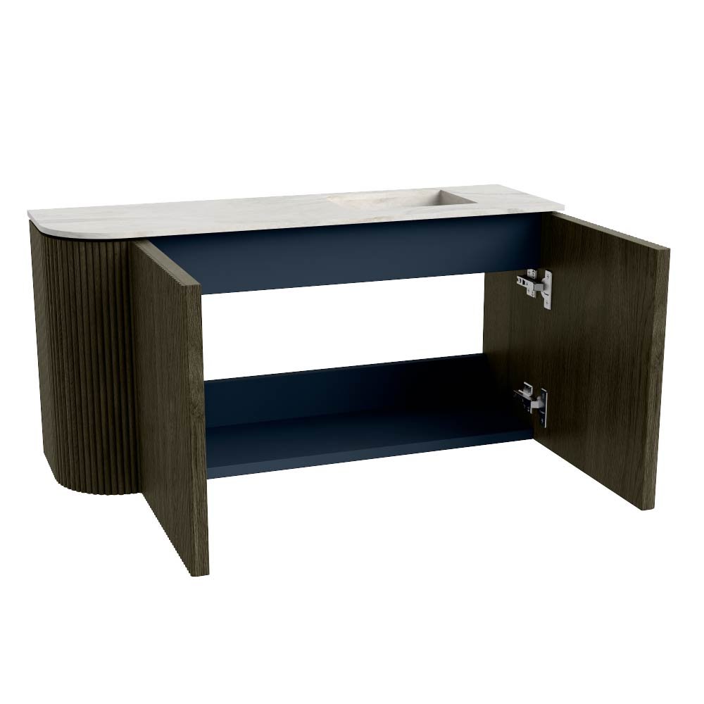 Mondiaz Toiletmeubel Joya Dlux Shadow - 81.6 cm - Wastafel FAYE Opalo - 1 kraangat - Solid Surface - Met spoelbak Rechts - Afbeelding 9