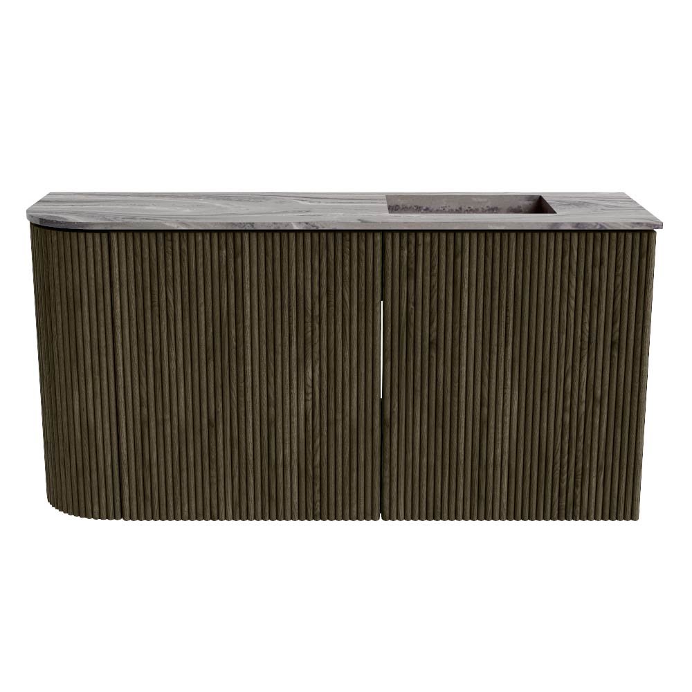 Mondiaz Toiletmeubel Joya Dlux Shadow - 81.6 cm - Wastafel FAYE Sombra - 1 kraangat - Solid Surface - Met spoelbak Rechts - Afbeelding 8
