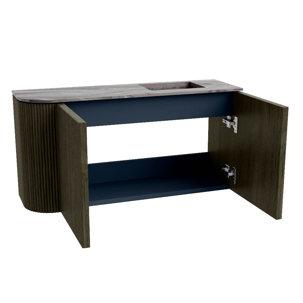 Mondiaz Toiletmeubel Joya Dlux Shadow - 81.6 cm - Wastafel FAYE Sombra - 1 kraangat - Solid Surface - Met spoelbak Rechts - Afbeelding 9