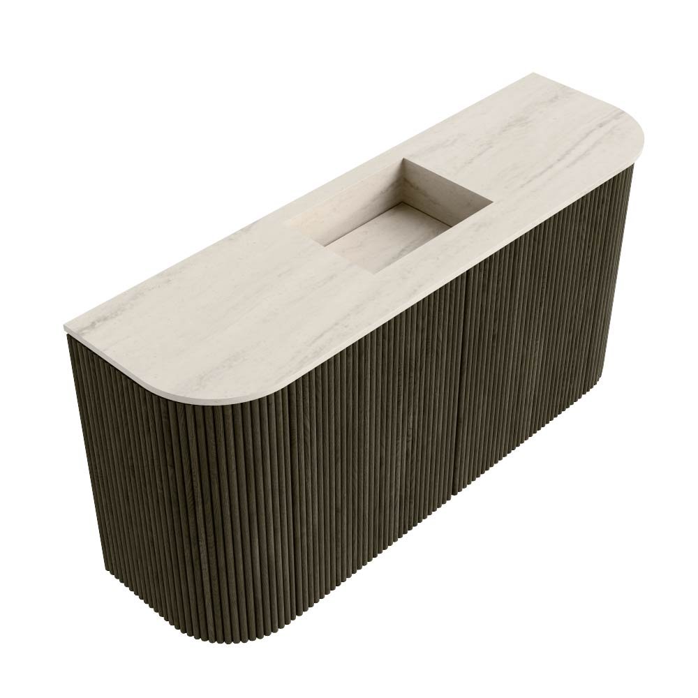 Mondiaz Toiletmeubel Joya Dlux Shadow - 83.2 cm - Wastafel FAYE Meli - Zonder kraangat(en) - Solid Surface - Met spoelbak Midden - Afbeelding 6