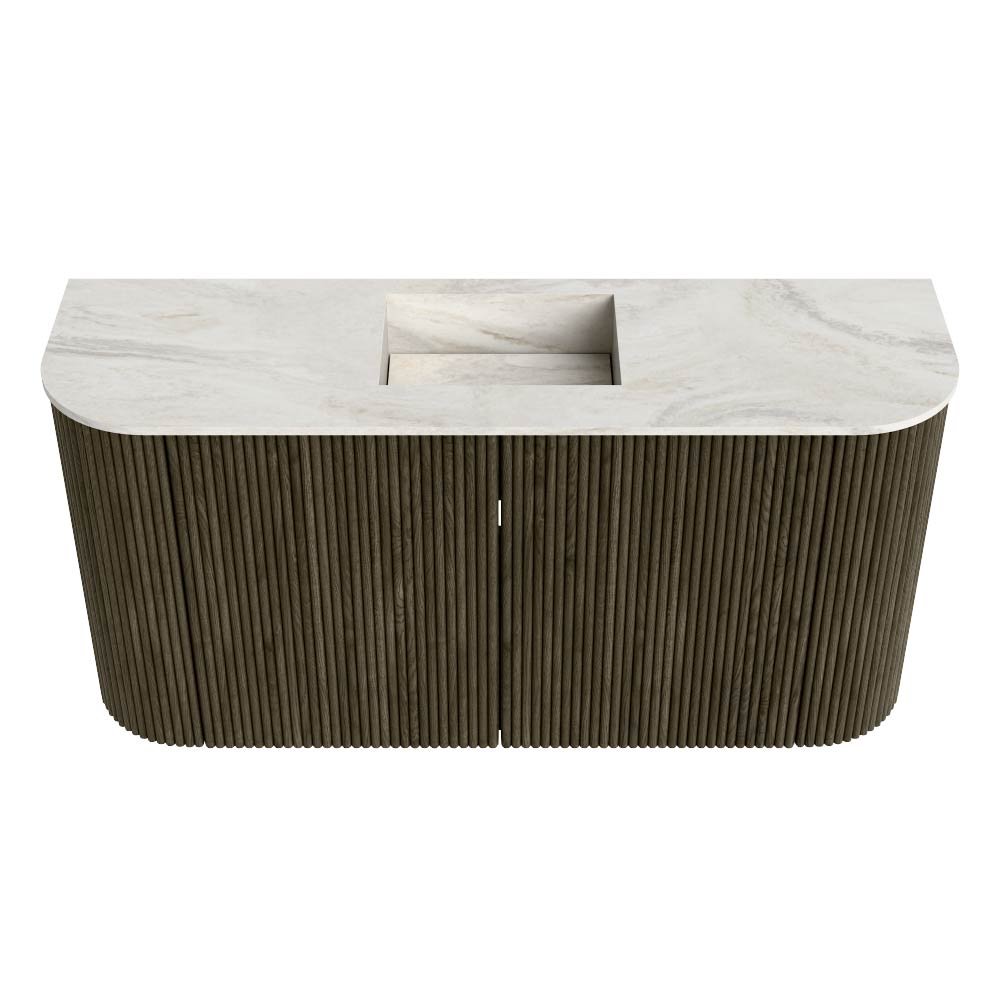 Mondiaz Toiletmeubel Joya Dlux Shadow - 83.2 cm - Wastafel FAYE Ostra - Zonder kraangat(en) - Solid Surface - Met spoelbak Midden - Afbeelding 7