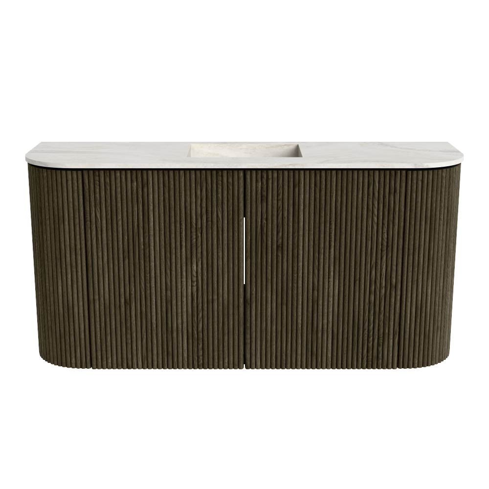 Mondiaz Toiletmeubel Joya Dlux Shadow - 83.2 cm - Wastafel FAYE Ostra - Zonder kraangat(en) - Solid Surface - Met spoelbak Midden - Afbeelding 8