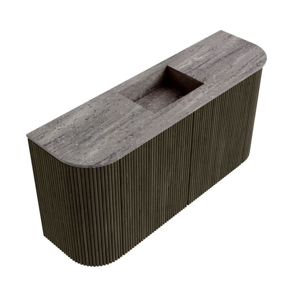 Mondiaz Toiletmeubel Joya Dlux Shadow - 83.2 cm - Wastafel FAYE Saba - Zonder kraangat(en) - Solid Surface - Met spoelbak Midden - Afbeelding 6