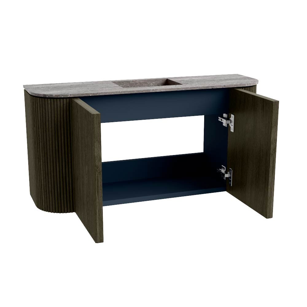 Mondiaz Toiletmeubel Joya Dlux Shadow - 83.2 cm - Wastafel FAYE Saba - Zonder kraangat(en) - Solid Surface - Met spoelbak Midden - Afbeelding 9