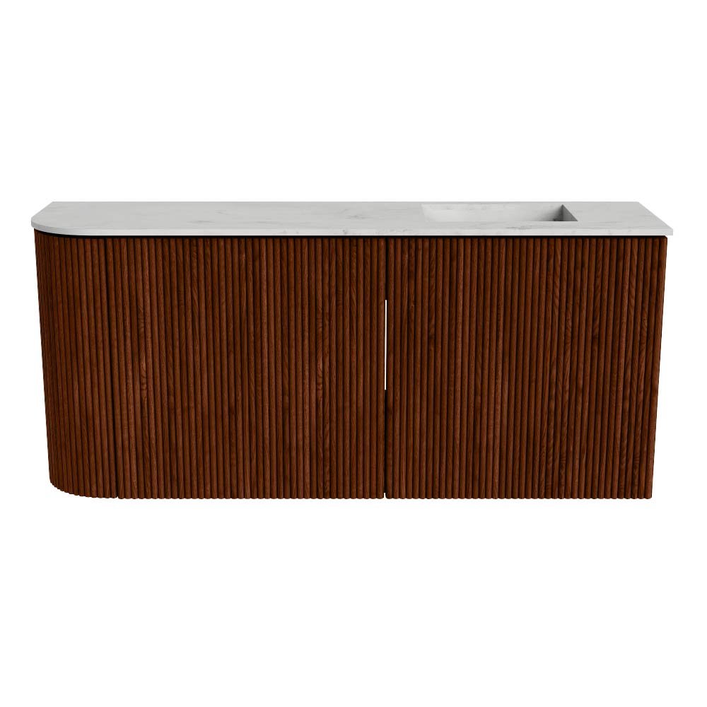 Mondiaz Toiletmeubel Joya Dlux Ruby - 91.6 cm - Wastafel FAYE Opalo - Zonder kraangat(en) - Solid Surface - Met spoelbak Rechts - Afbeelding 8