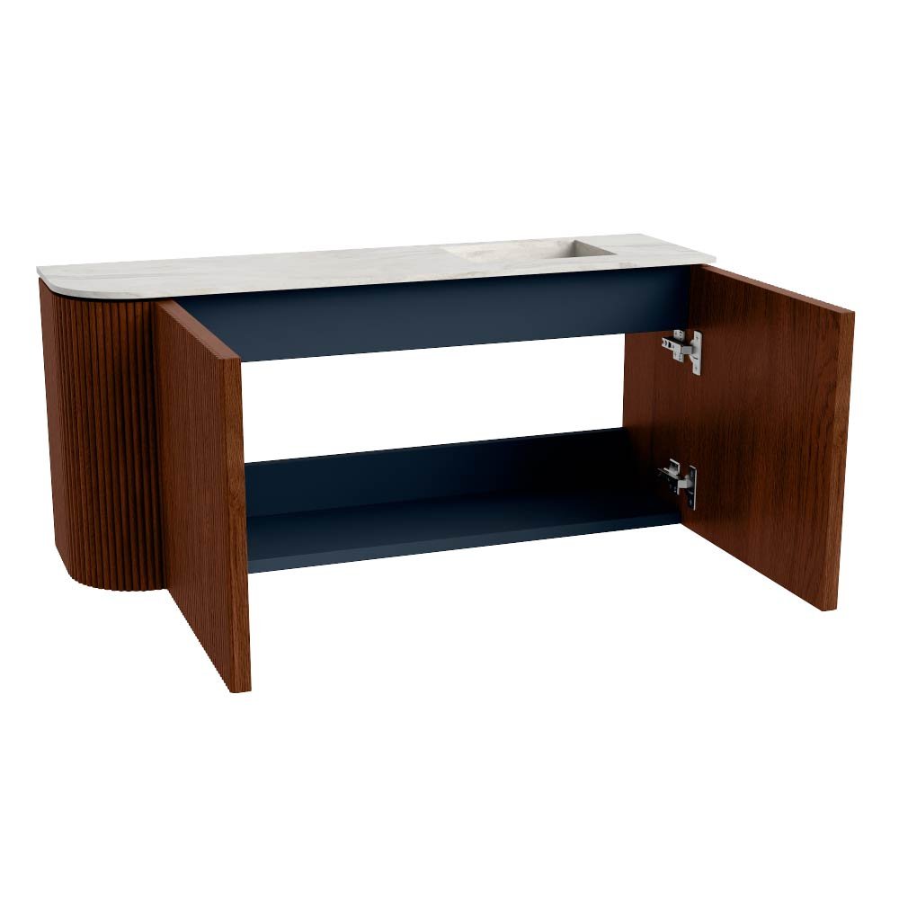 Mondiaz Toiletmeubel Joya Dlux Ruby - 91.6 cm - Wastafel FAYE Opalo - Zonder kraangat(en) - Solid Surface - Met spoelbak Rechts - Afbeelding 9