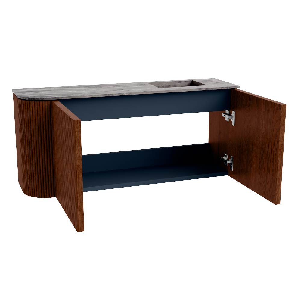 Mondiaz Toiletmeubel Joya Dlux Ruby - 91.6 cm - Wastafel FAYE Sombra - Zonder kraangat(en) - Solid Surface - Met spoelbak Rechts - Afbeelding 9