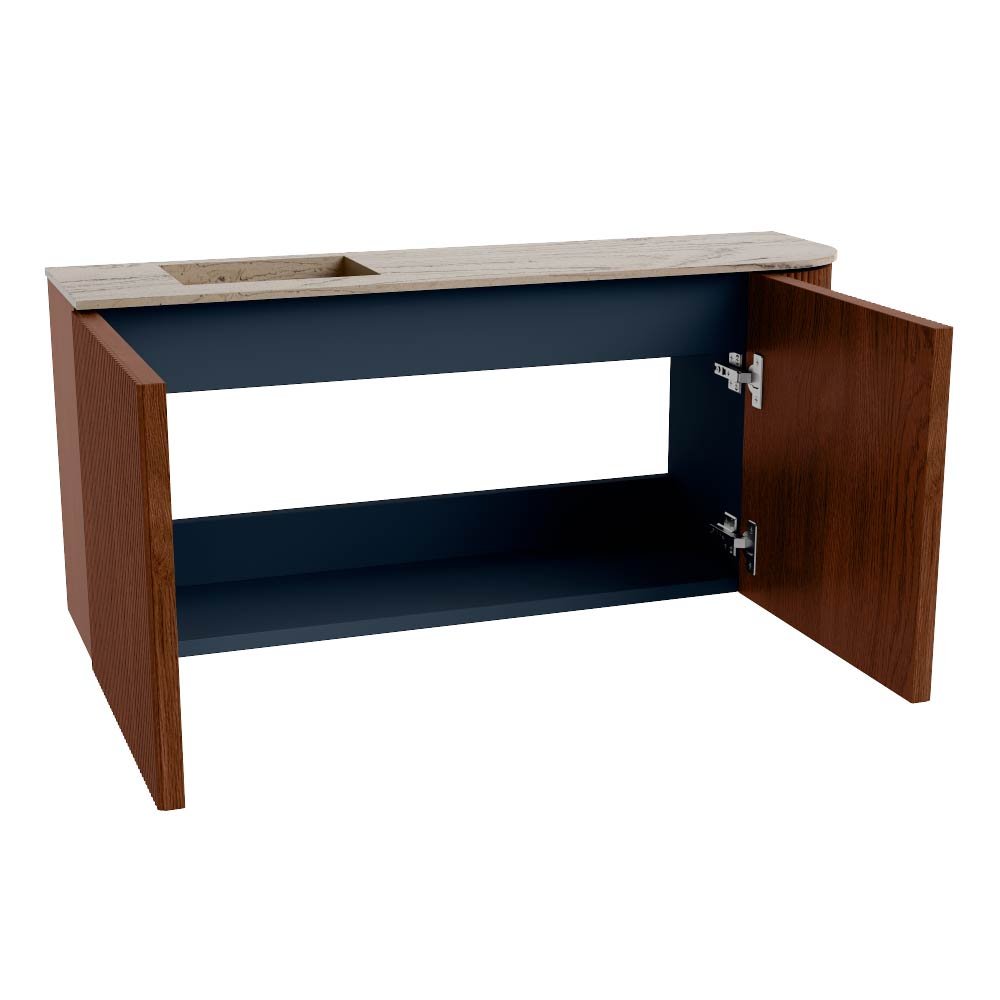 Mondiaz Toiletmeubel Joya Dlux Ruby - 91.6 cm - Wastafel FAYE Arena - Zonder kraangat(en) - Solid Surface - Met spoelbak Links - Afbeelding 9