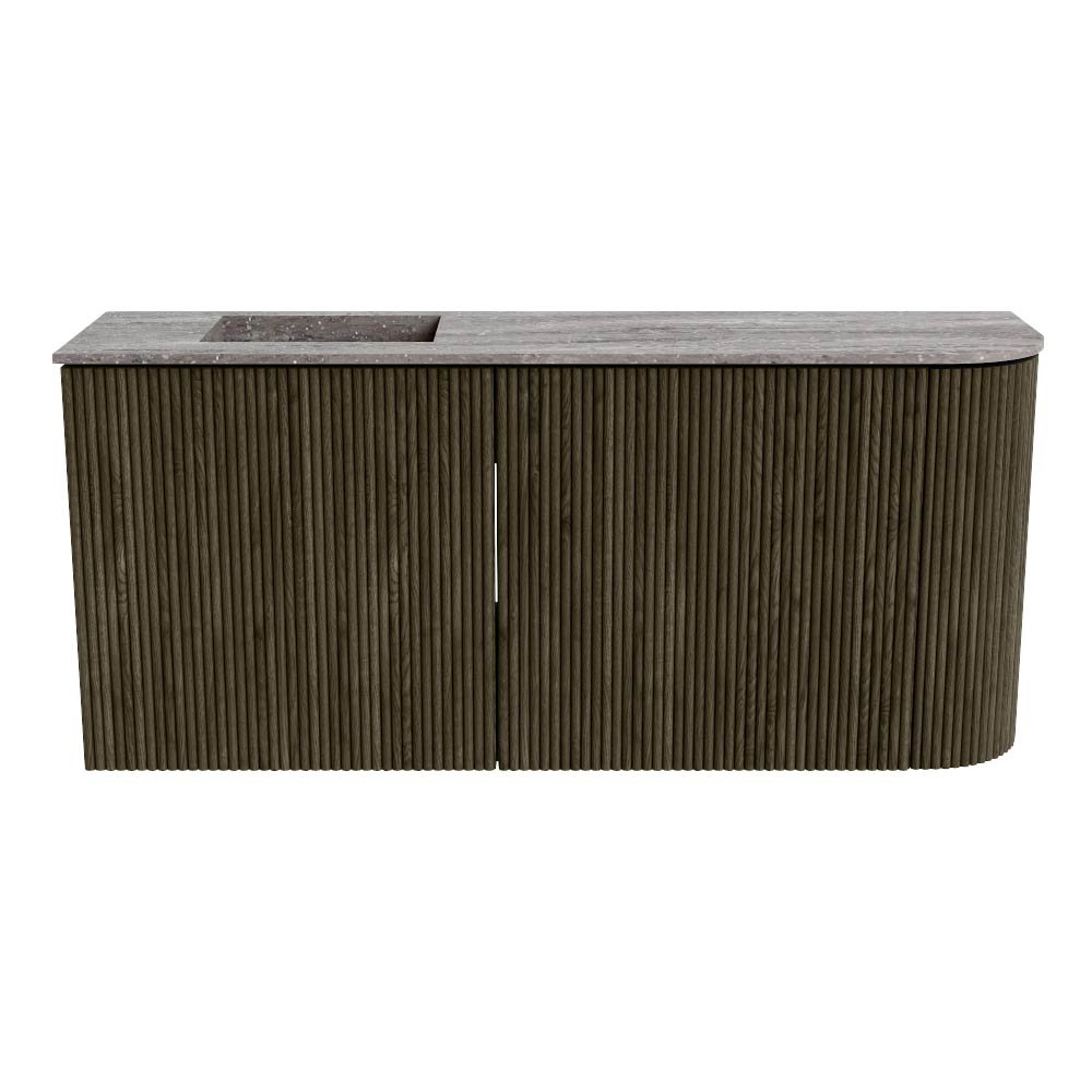 Mondiaz Toiletmeubel Joya Dlux Shadow - 91.6 cm - Wastafel FAYE Saba - Zonder kraangat(en) - Solid Surface - Met spoelbak Links - Afbeelding 8