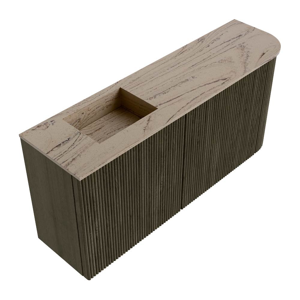 Mondiaz Toiletmeubel Joya Dlux Shadow - 91.6 cm - Wastafel FAYE Arena - 1 kraangat - Solid Surface - Met spoelbak Links - Afbeelding 6