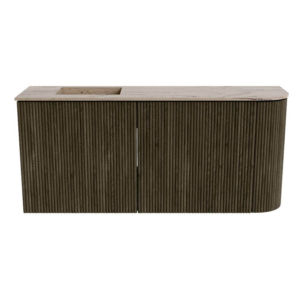 Mondiaz Toiletmeubel Joya Dlux Shadow - 91.6 cm - Wastafel FAYE Arena - 1 kraangat - Solid Surface - Met spoelbak Links - Afbeelding 8