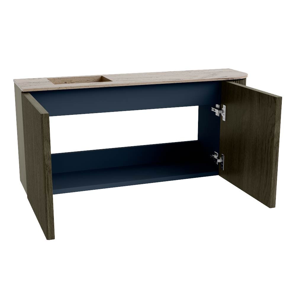 Mondiaz Toiletmeubel Joya Dlux Shadow - 91.6 cm - Wastafel FAYE Arena - 1 kraangat - Solid Surface - Met spoelbak Links - Afbeelding 9