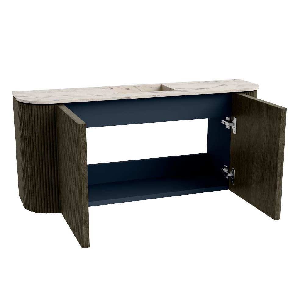 Mondiaz Toiletmeubel Joya Dlux Shadow - 93.2 cm - Wastafel FAYE Nata - Zonder kraangat(en) - Solid Surface - Met spoelbak Midden - Afbeelding 9