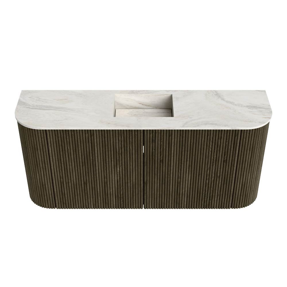 Mondiaz Toiletmeubel Joya Dlux Shadow - 93.2 cm - Wastafel FAYE Ostra - Zonder kraangat(en) - Solid Surface - Met spoelbak Midden - Afbeelding 7