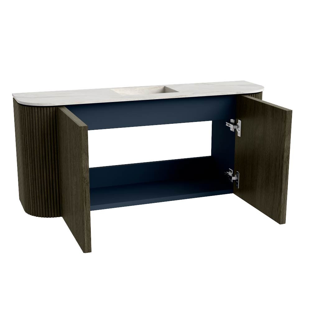 Mondiaz Toiletmeubel Joya Dlux Shadow - 93.2 cm - Wastafel FAYE Ostra - Zonder kraangat(en) - Solid Surface - Met spoelbak Midden - Afbeelding 9