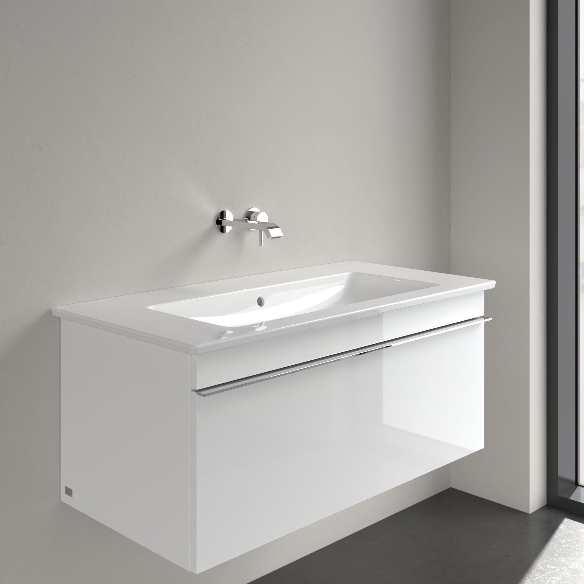 Villeroy & Boch Venticello Meubelwastafel - wasbak midden zonder kraangat - 100x50cm - overloop - ceramic - wit - 4104AJR1 - Afbeelding 10
