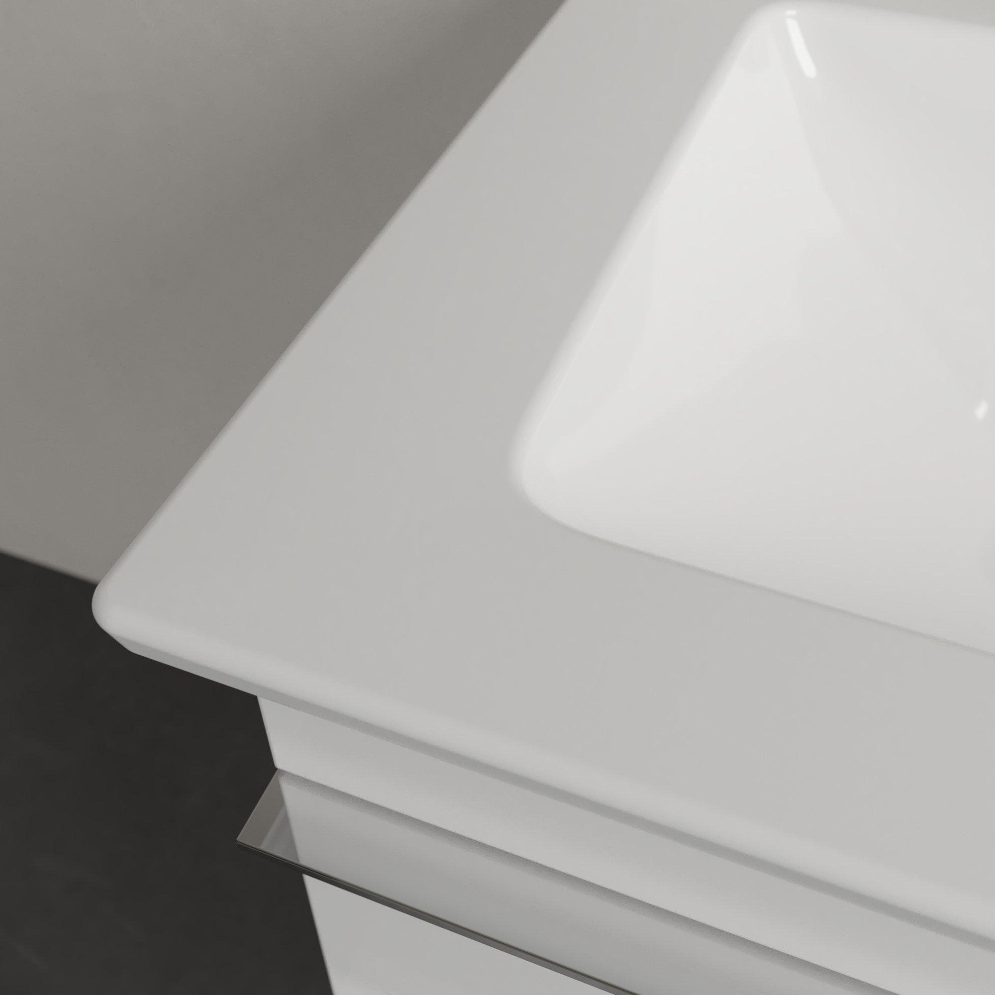 Villeroy & Boch Venticello wastafel - met 1 kraangat 60x50cm - (geschikt voor 3 kraangaten) met overloop ceramic + wit - 412460r1 - Afbeelding 8