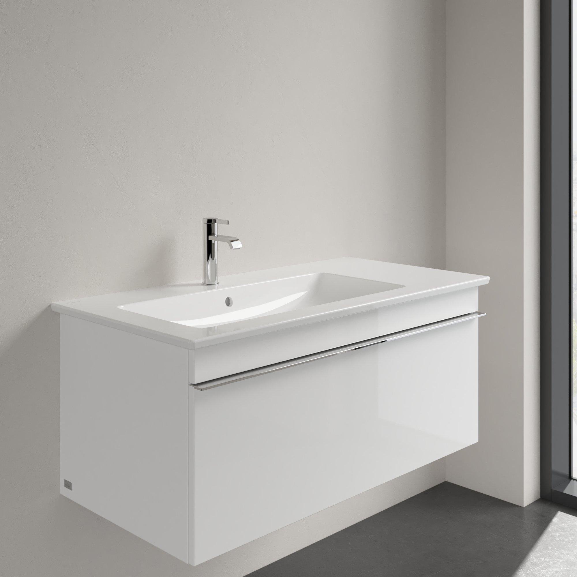 Villeroy & Boch Venticello Meubelwastafel - wasbak links - 1 kraangat - 100x50cm - geschikt voor 3 kraangaten - overloop - ceramic+ - wit - 4134l1r1 - Afbeelding 5