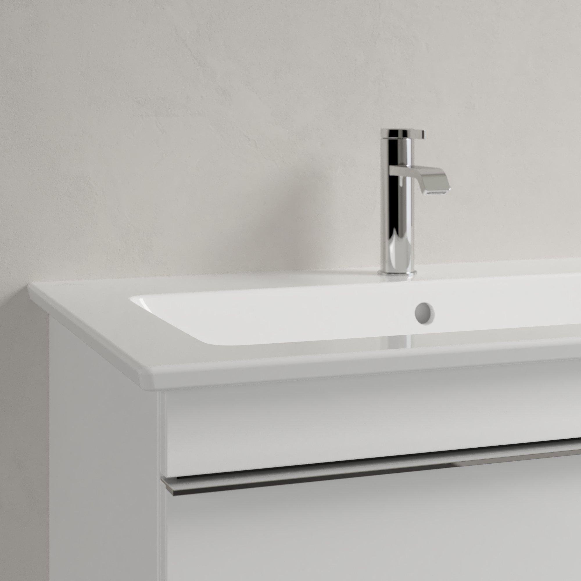 Villeroy & Boch Venticello Meubelwastafel - wasbak links - 1 kraangat - 100x50cm - geschikt voor 3 kraangaten - overloop - ceramic+ - wit - 4134l1r1 - Afbeelding 9