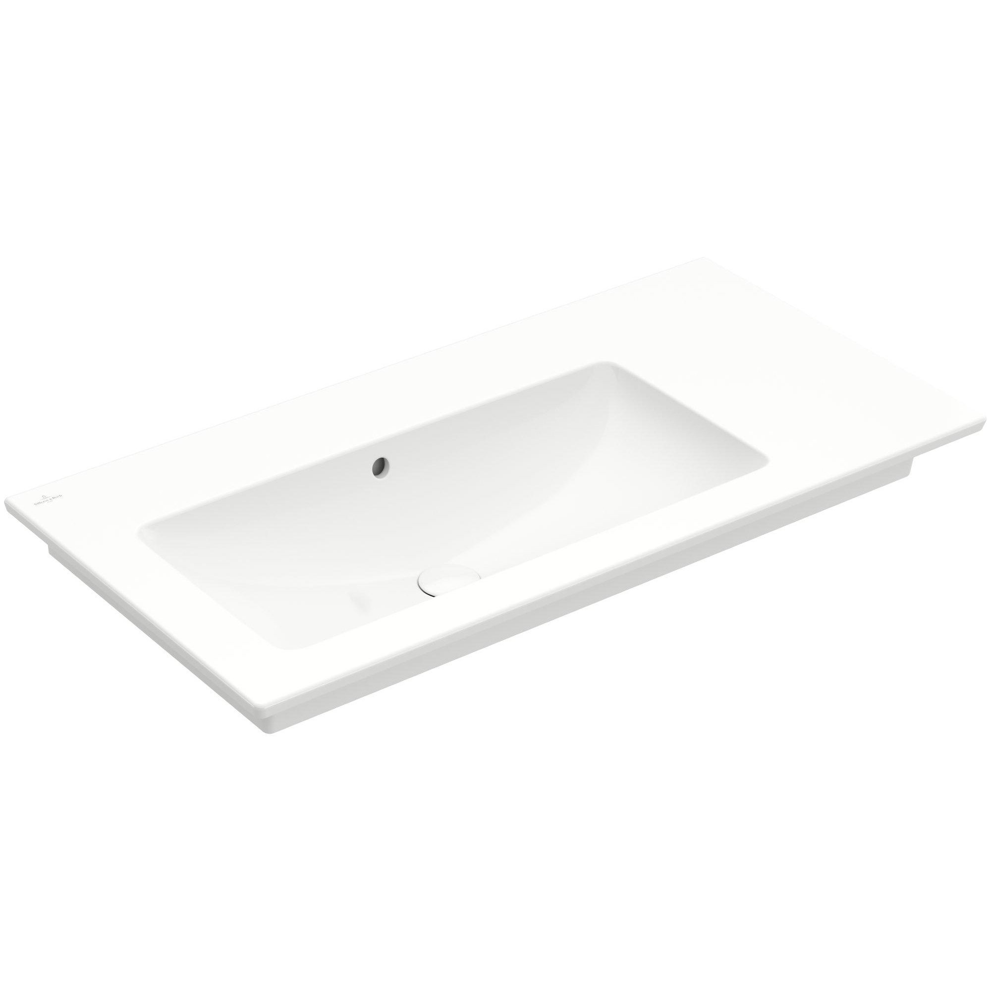 Villeroy & Boch Venticello Meubelwastafel - wasbak links zonder kraangat - 100x50cm - overloop - wit - 4134l301