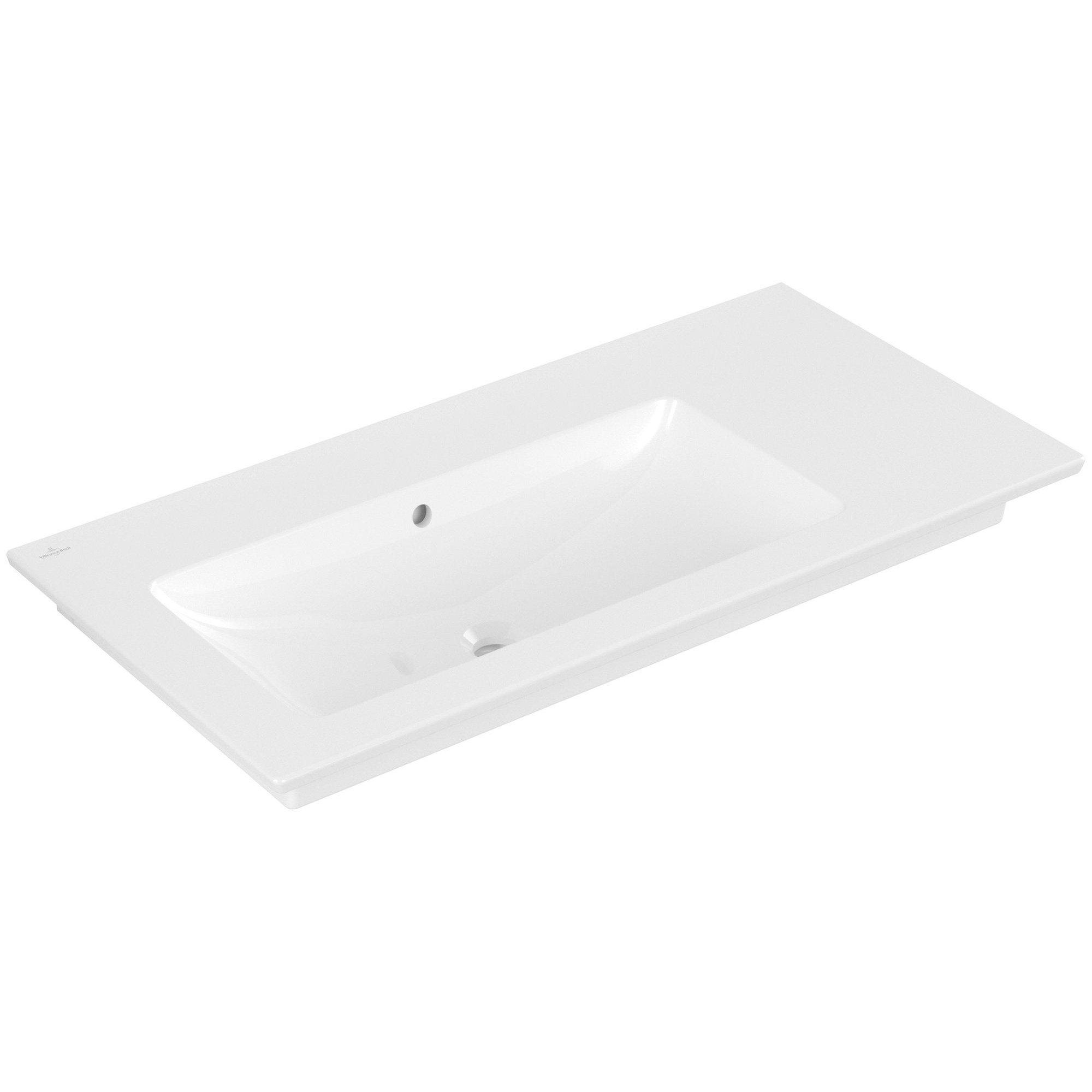 Villeroy & Boch Venticello Meubelwastafel - wasbak links zonder kraangat - 100x50cm - overloop - wit - 4134l301 - Afbeelding 8