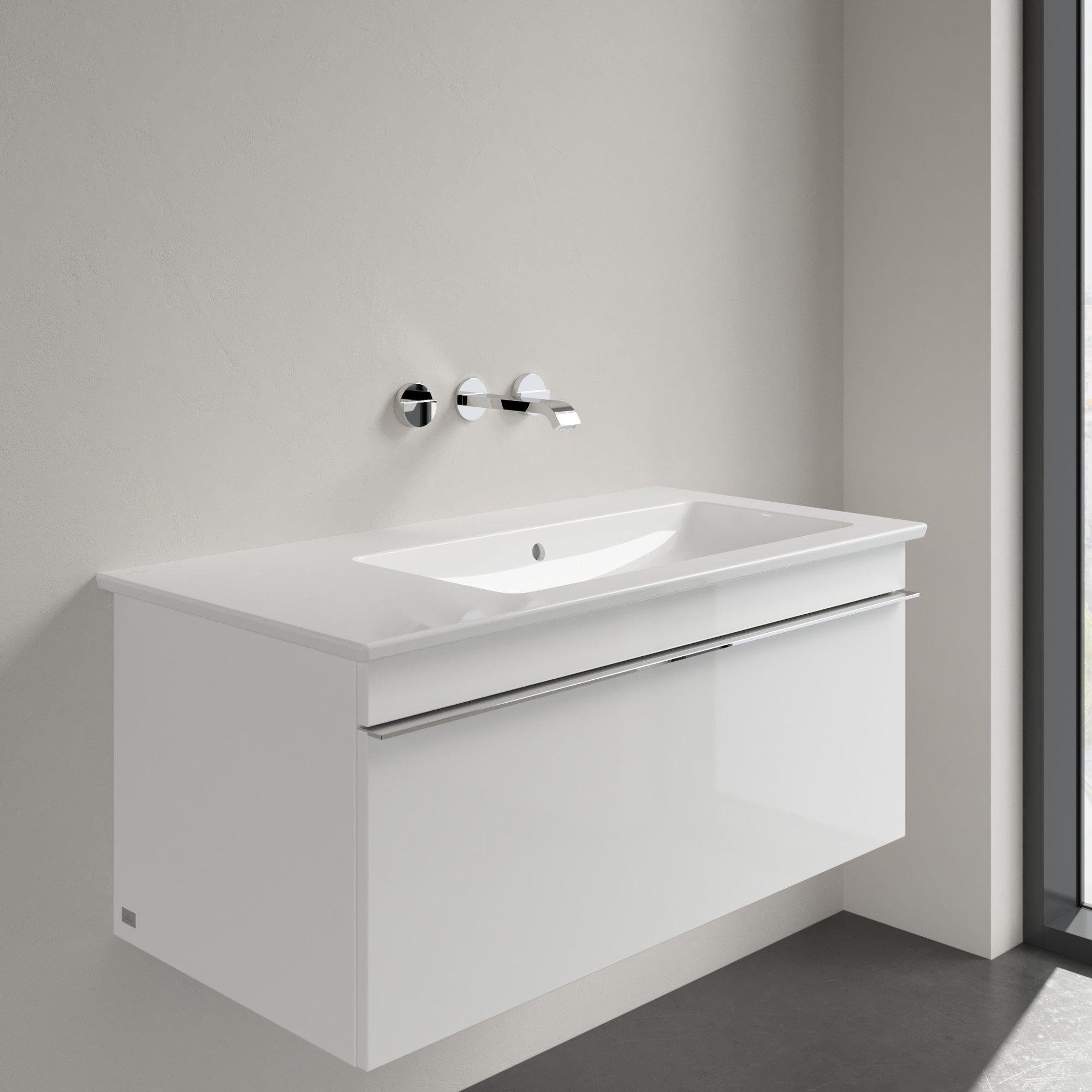 Villeroy & Boch Venticello Meubelwastafel - wasbak rechts zonder kraangat - 100x50cm - overloop - wit - 4134R301 - Afbeelding 2