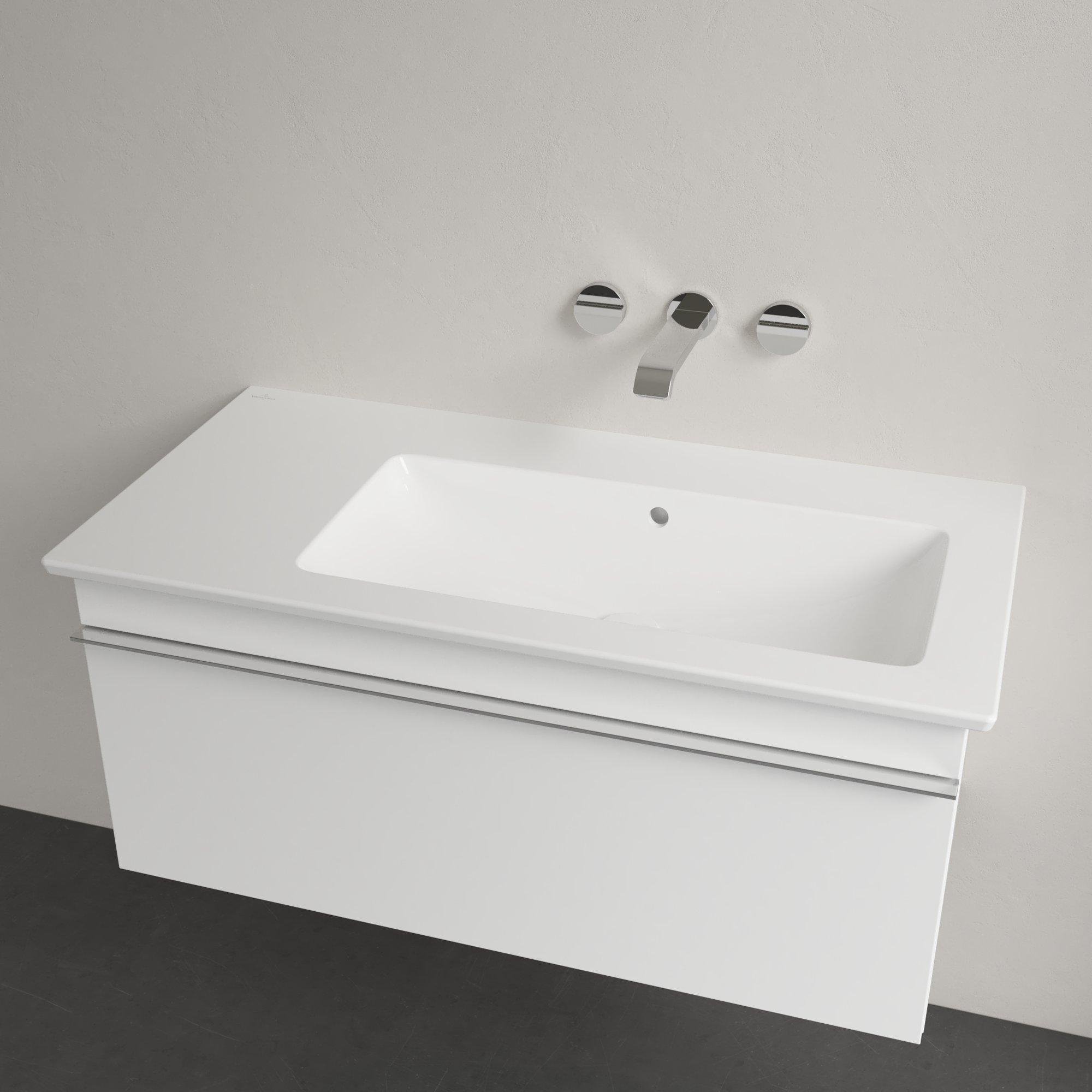 Villeroy & Boch Venticello Meubelwastafel - wasbak rechts zonder kraangat - 100x50cm - overloop - wit - 4134R301 - Afbeelding 3