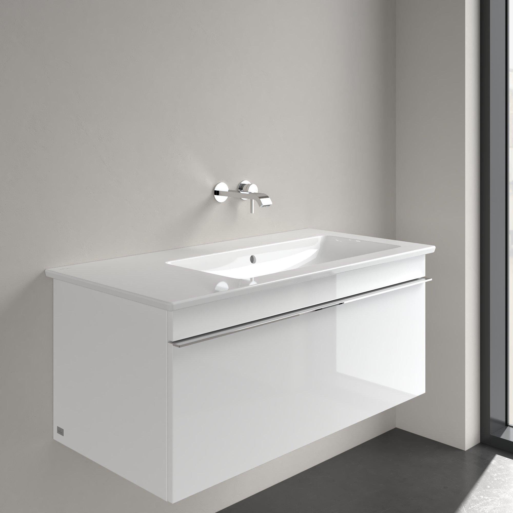 Villeroy & Boch Venticello Meubelwastafel - wasbak rechts zonder kraangat - 100x50cm - overloop - wit - 4134R301 - Afbeelding 9